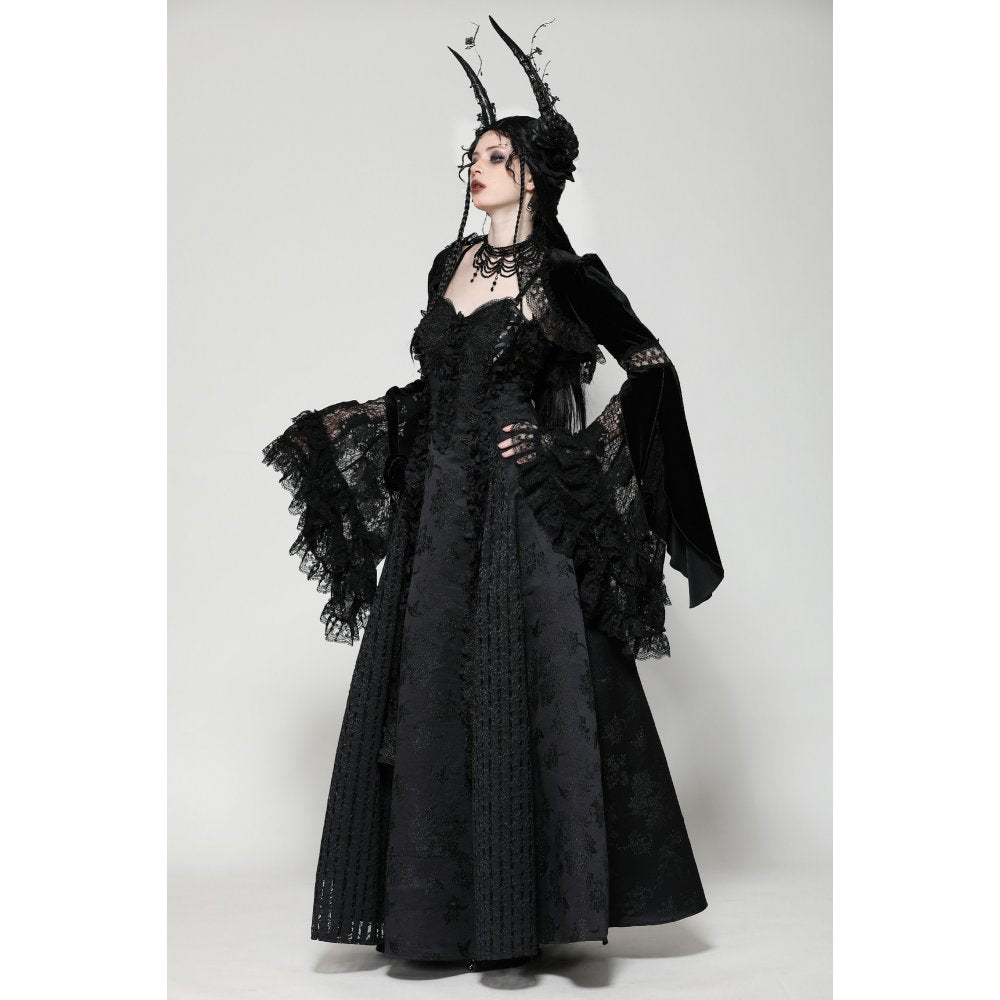 Dark in Love Shrug Lavinia in Velvet and Lace UK 8-18 - QHA UK