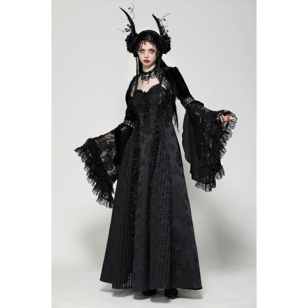 Dark in Love Shrug Lavinia in Velvet and Lace UK 8-18 - QHA UK