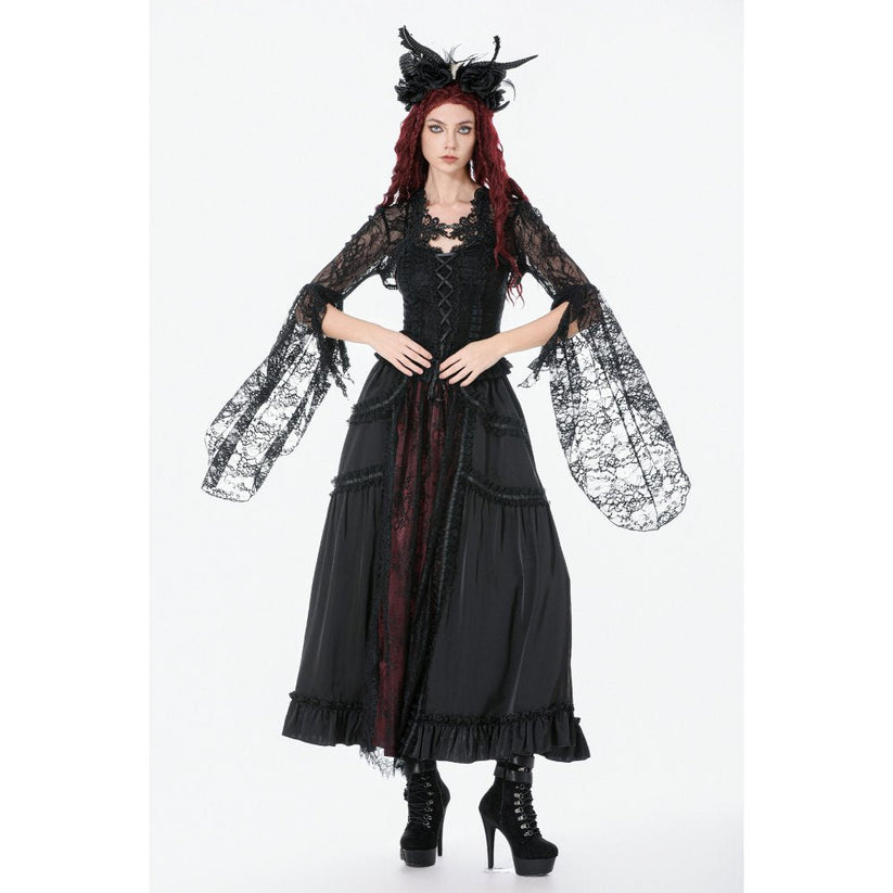 Dark in Love Cape Lilith 3D Lace Bell Sleeve UK 10-18 - Sleeve Detail - QHA UK