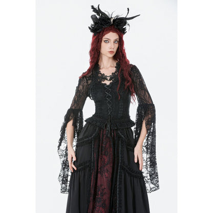 Dark in Love Cape Lilith 3D Lace Bell Sleeve UK 10-18 - Sleeve Detail - QHA UK