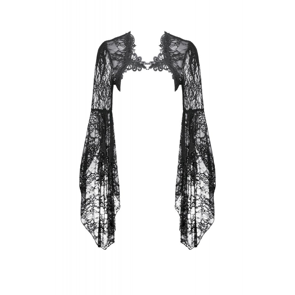Dark in Love Cape Lilith 3D Lace Bell Sleeve UK 10-18 - Sleeve Detail - QHA UK