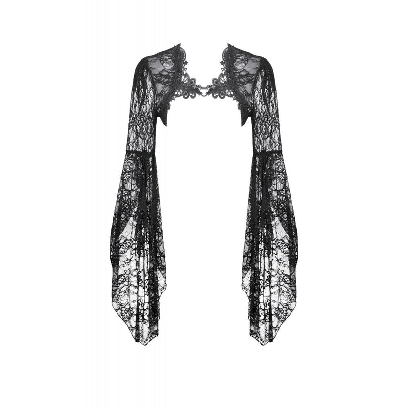 Dark in Love Cape Lilith 3D Lace Bell Sleeve UK 10-18 - Sleeve Detail - QHA UK