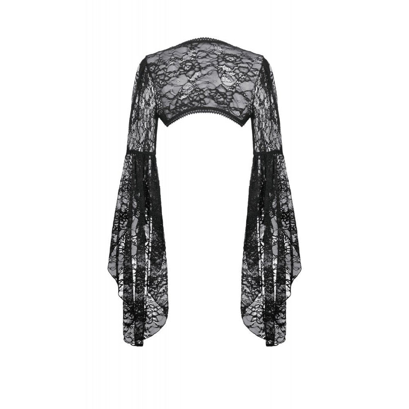 Dark in Love Cape Lilith 3D Lace Bell Sleeve UK 10-18 - Sleeve Detail - QHA UK