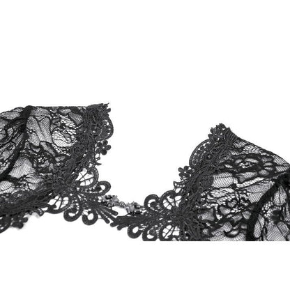 Dark in Love Cape Lilith 3D Lace Bell Sleeve UK 10-18 - Sleeve Detail - QHA UK