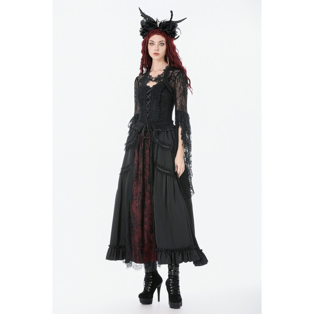 Dark in Love Cape Lilith 3D Lace Bell Sleeve UK 10-18 - Sleeve Detail - QHA UK