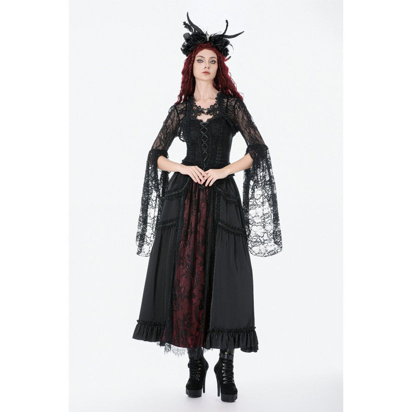 Dark in Love Cape Lilith 3D Lace Bell Sleeve UK 10-18 - Sleeve Detail - QHA UK