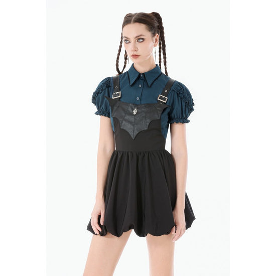 Dark in Love Dress Lilith Bat Harness Bubble UK 8-22 - QHA UK