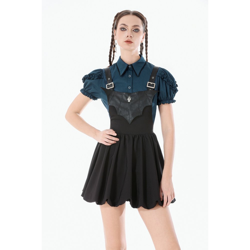 Dark in Love Dress Lilith Bat Harness Bubble UK 8-22 - QHA UK