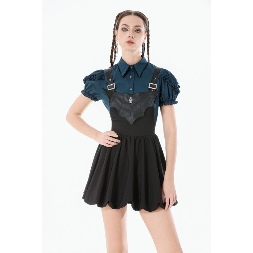Dark in Love Dress Lilith Bat Harness Bubble UK 8-22 - QHA UK