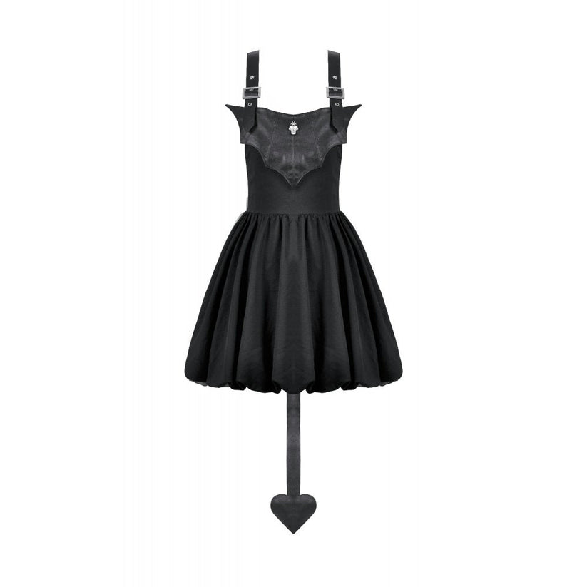 Dark in Love Dress Lilith Bat Harness Bubble UK 8-22 - QHA UK