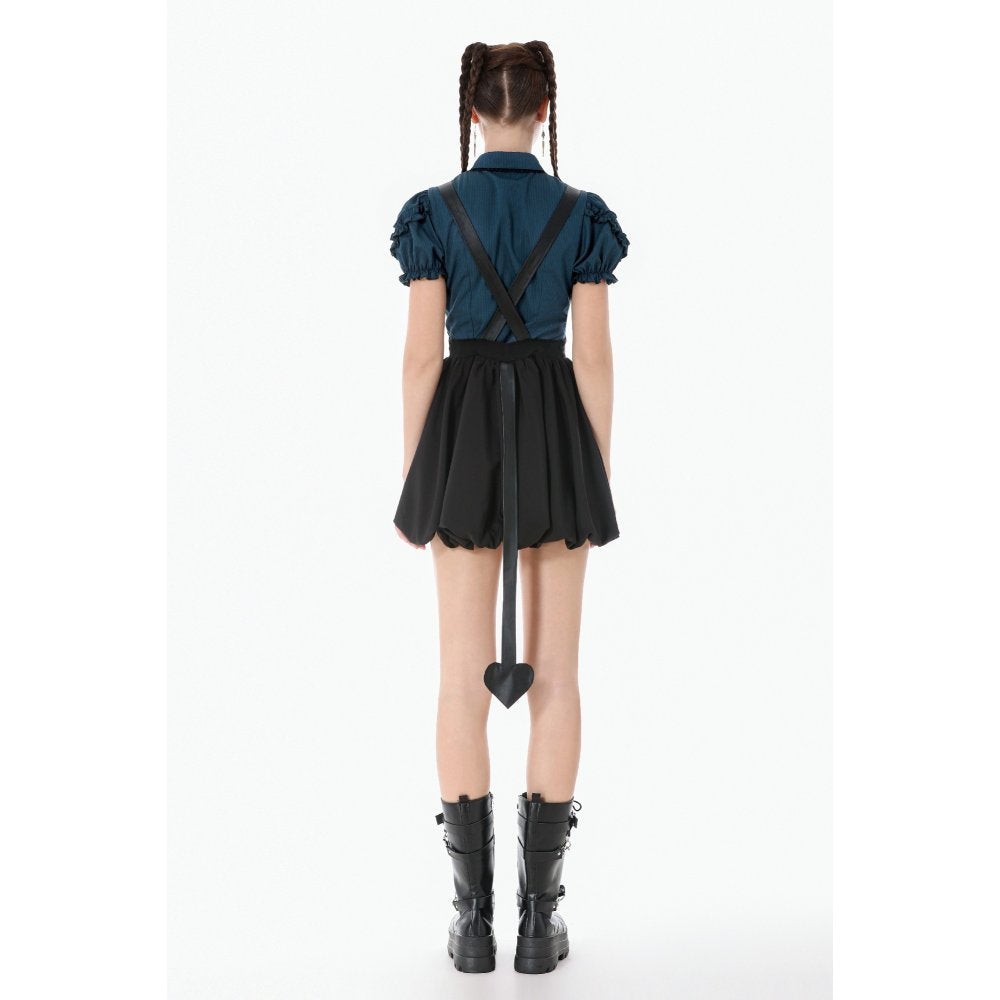 Dark in Love Dress Lilith Bat Harness Bubble UK 8-22 - QHA UK