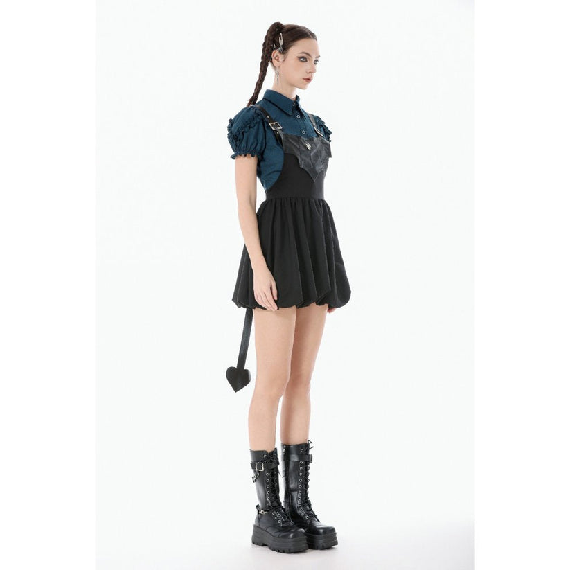 Dark in Love Dress Lilith Bat Harness Bubble UK 8-22 - QHA UK