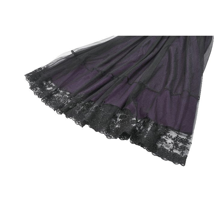 Dark in Love Gothic Maxi Dress Lilith Bell Sleeve UK 8-22 - Sleeve Detail - QHA UK