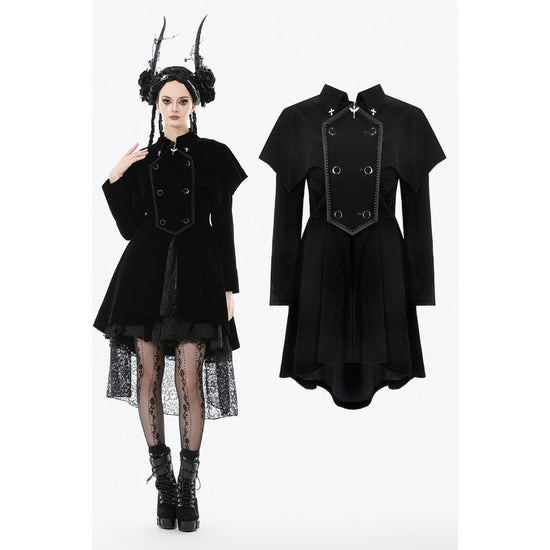 Dark in Love Coat Lilith Officer Velvet UK 8-18 - QHA UK