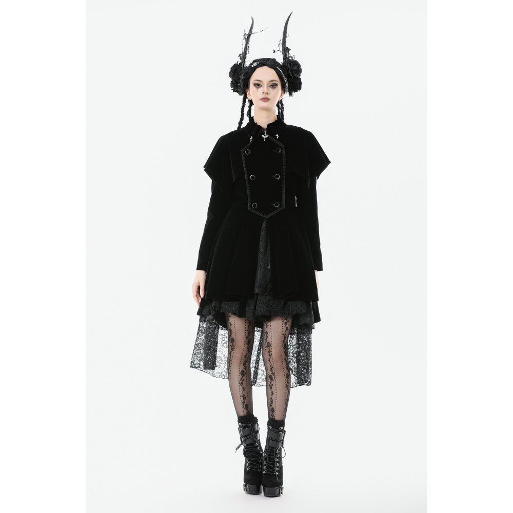 Dark in Love Coat Lilith Officer Velvet UK 8-18 - QHA UK