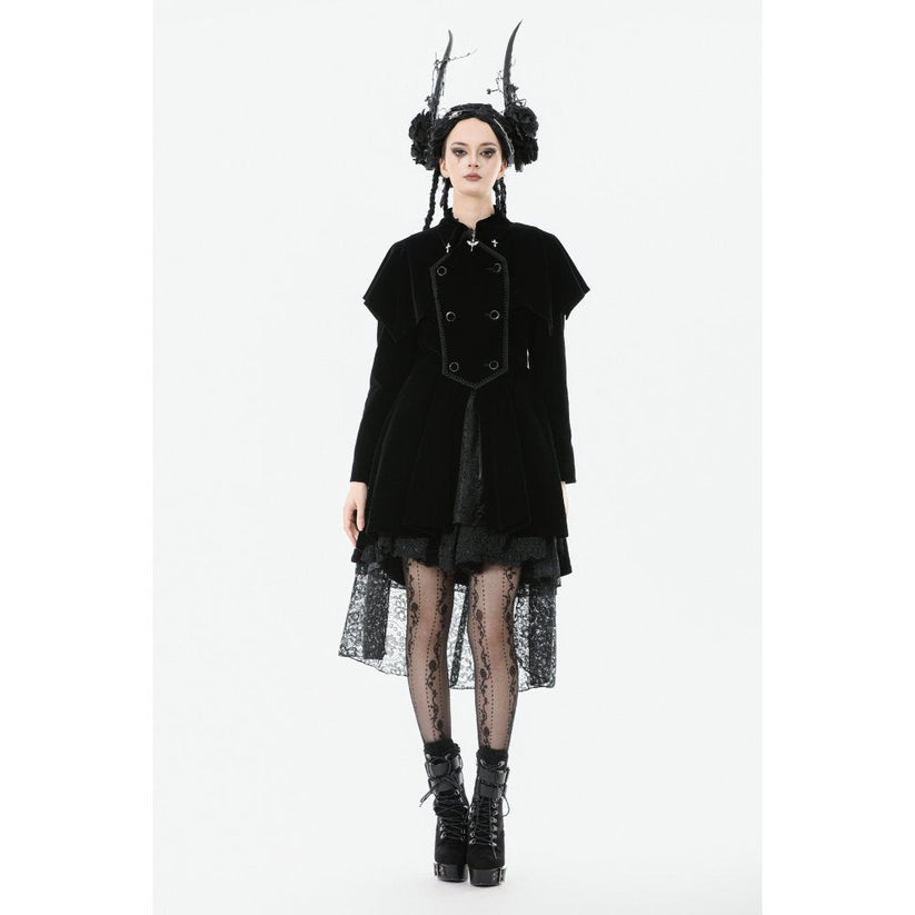 Dark in Love Coat Lilith Officer Velvet UK 8-18 - QHA UK
