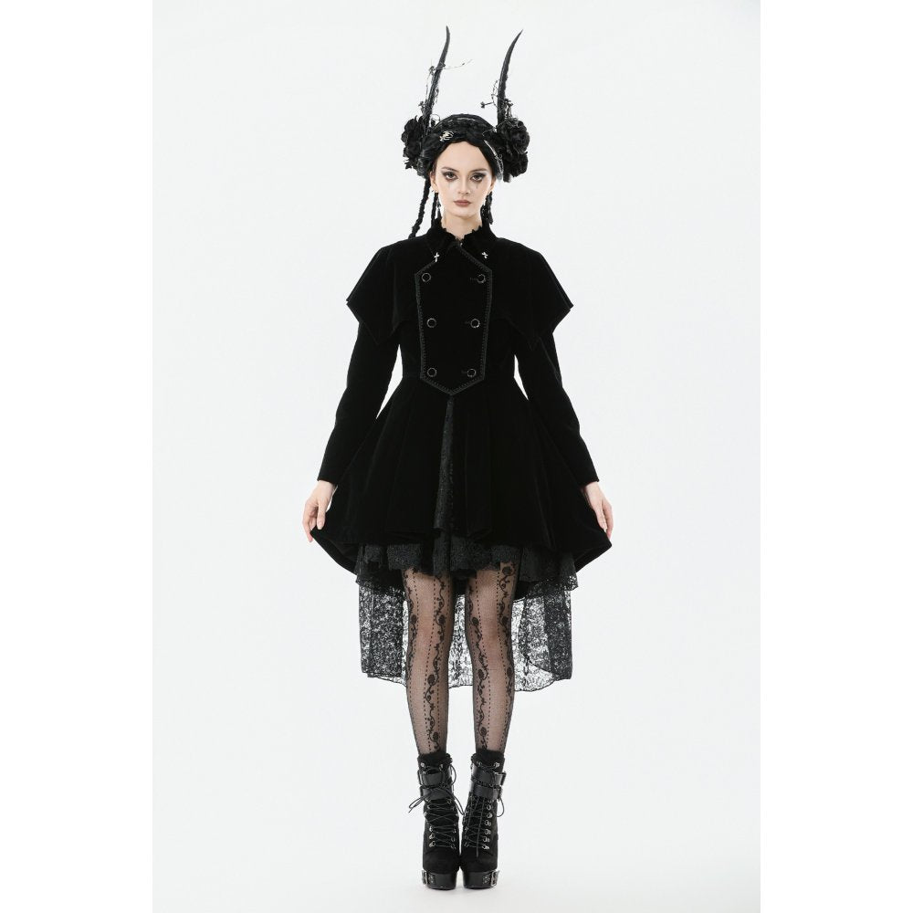 Dark in Love Coat Lilith Officer Velvet UK 8-18 - QHA UK