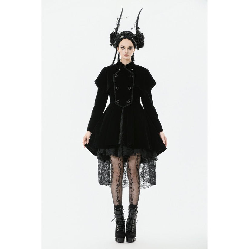 Dark in Love Coat Lilith Officer Velvet UK 8-18 - QHA UK