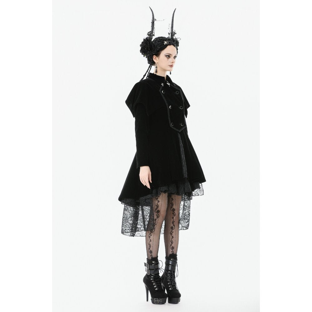 Dark in Love Coat Lilith Officer Velvet UK 8-18 - QHA UK