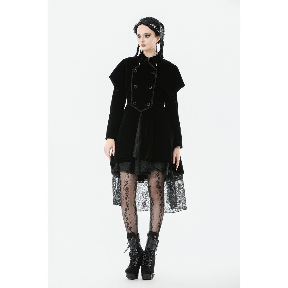 Dark in Love Coat Lilith Officer Velvet UK 8-18 - QHA UK