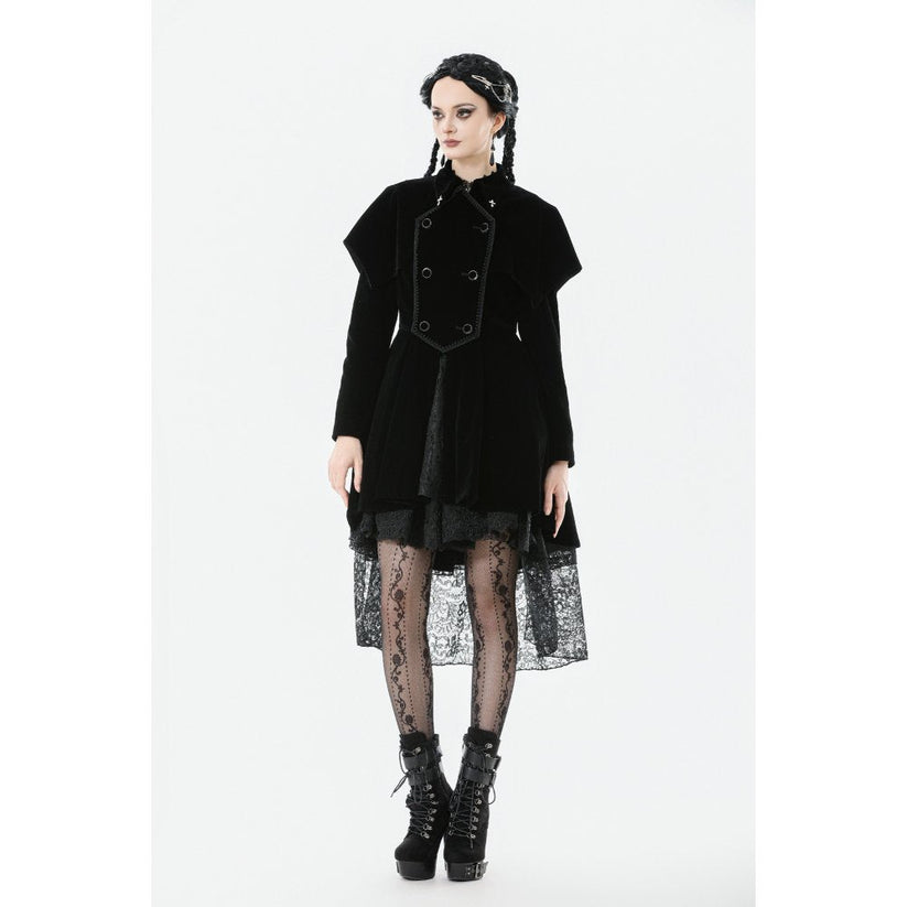 Dark in Love Coat Lilith Officer Velvet UK 8-18 - QHA UK