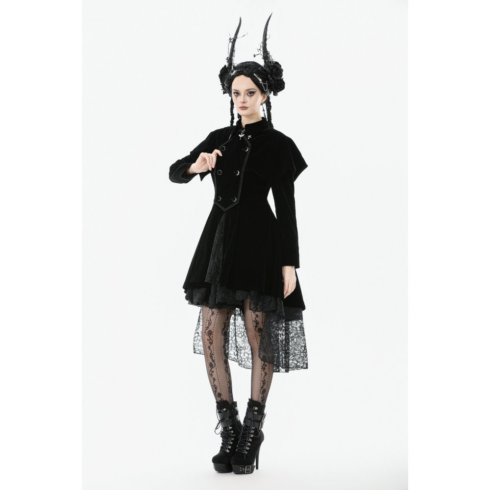 Dark in Love Coat Lilith Officer Velvet UK 8-18 - QHA UK