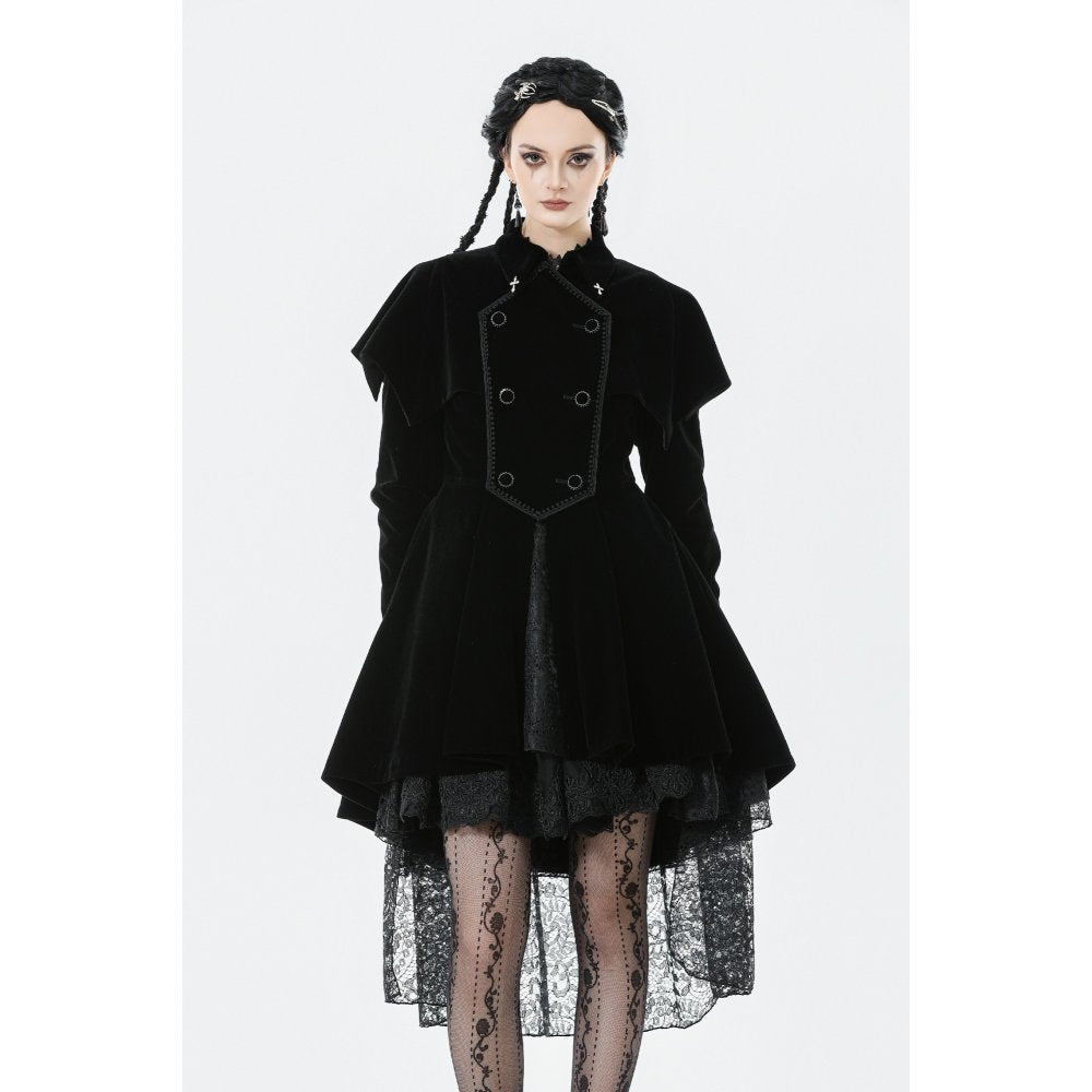 Dark in Love Coat Lilith Officer Velvet UK 8-18 - QHA UK