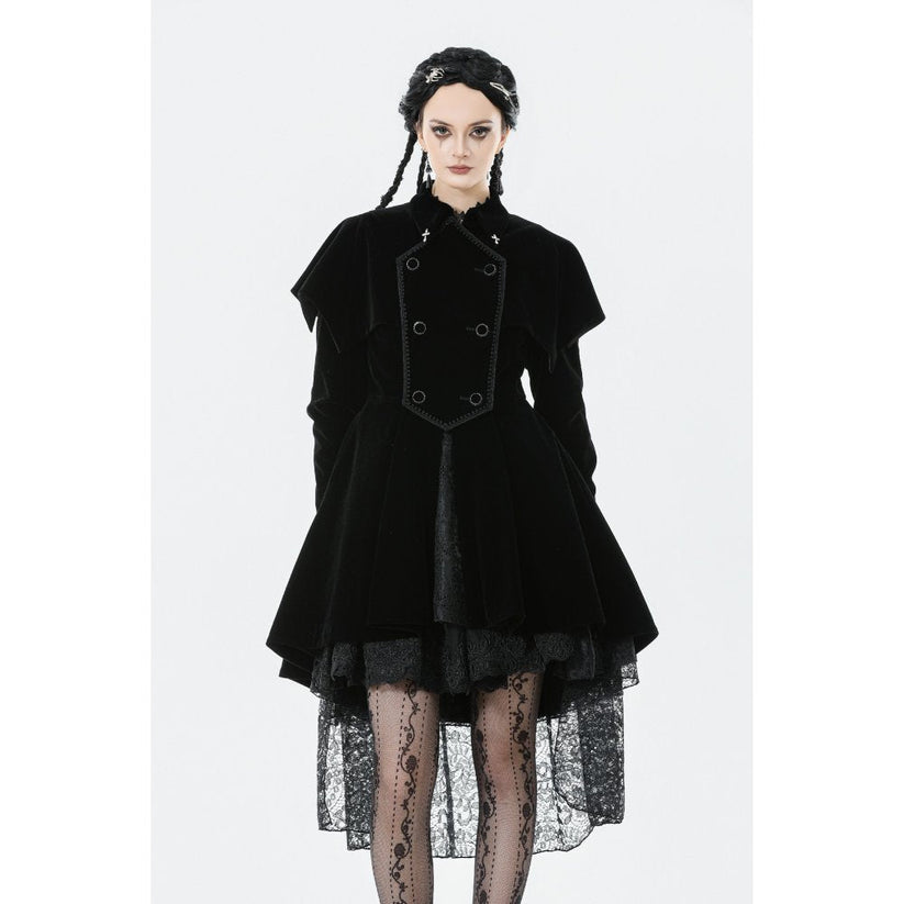 Dark in Love Coat Lilith Officer Velvet UK 8-18 - QHA UK