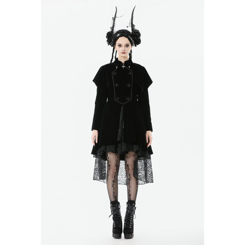 Dark in Love Coat Lilith Officer Velvet UK 8-18 - QHA UK