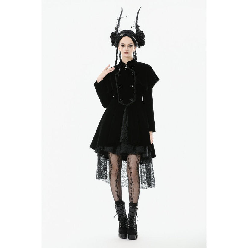 Dark in Love Coat Lilith Officer Velvet UK 8-18 - QHA UK