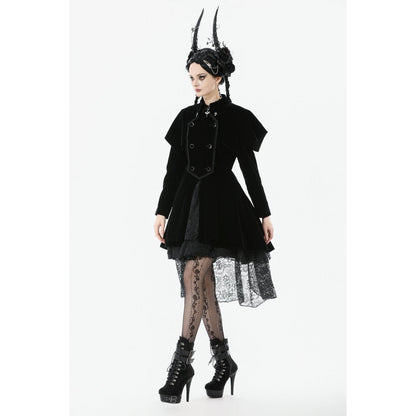 Dark in Love Coat Lilith Officer Velvet UK 8-18 - QHA UK