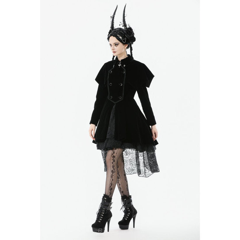 Dark in Love Coat Lilith Officer Velvet UK 8-18 - QHA UK