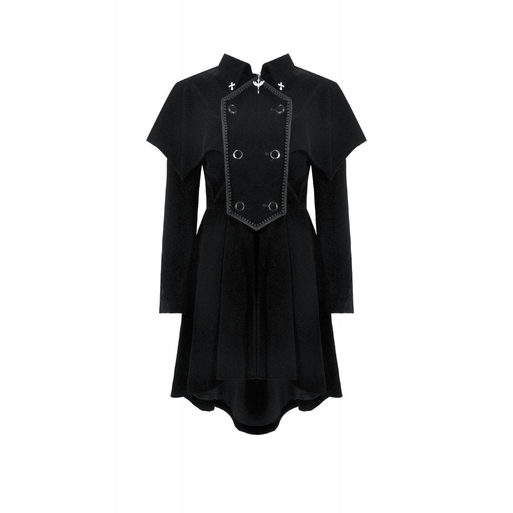 Dark in Love Coat Lilith Officer Velvet UK 8-18 - QHA UK