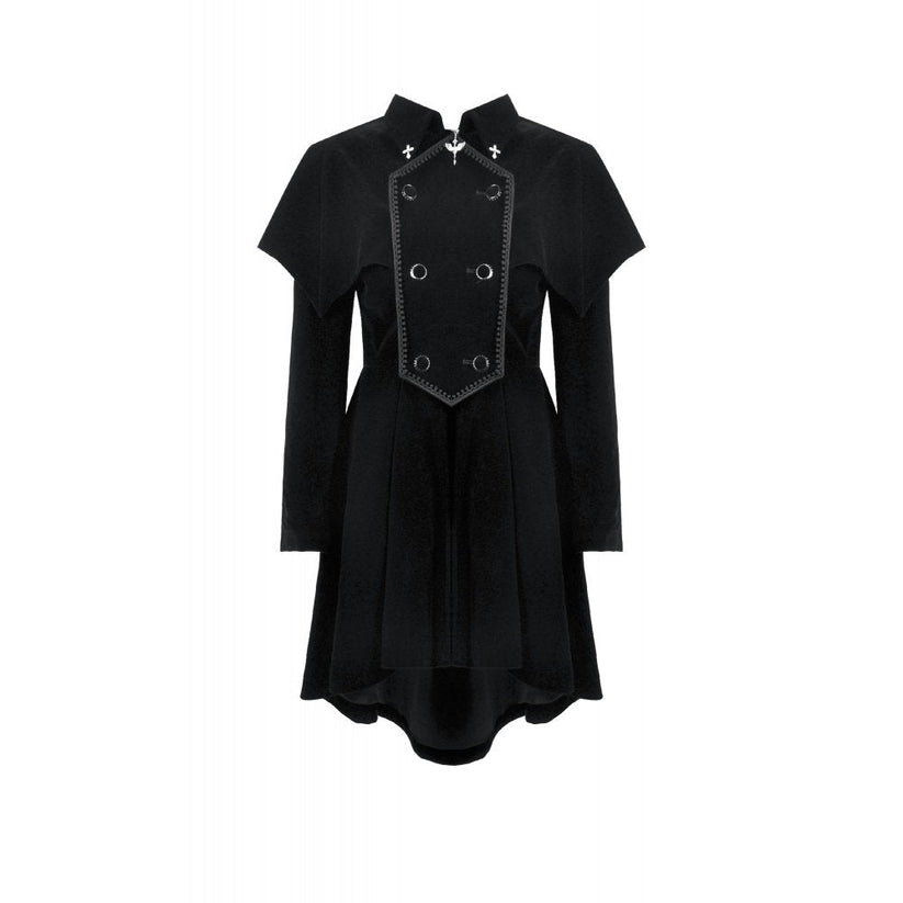 Dark in Love Coat Lilith Officer Velvet UK 8-18 - QHA UK