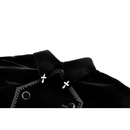 Dark in Love Coat Lilith Officer Velvet UK 8-18 - QHA UK