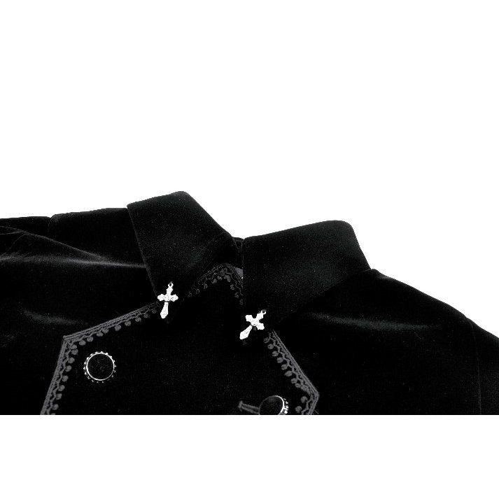 Dark in Love Coat Lilith Officer Velvet UK 8-18 - QHA UK