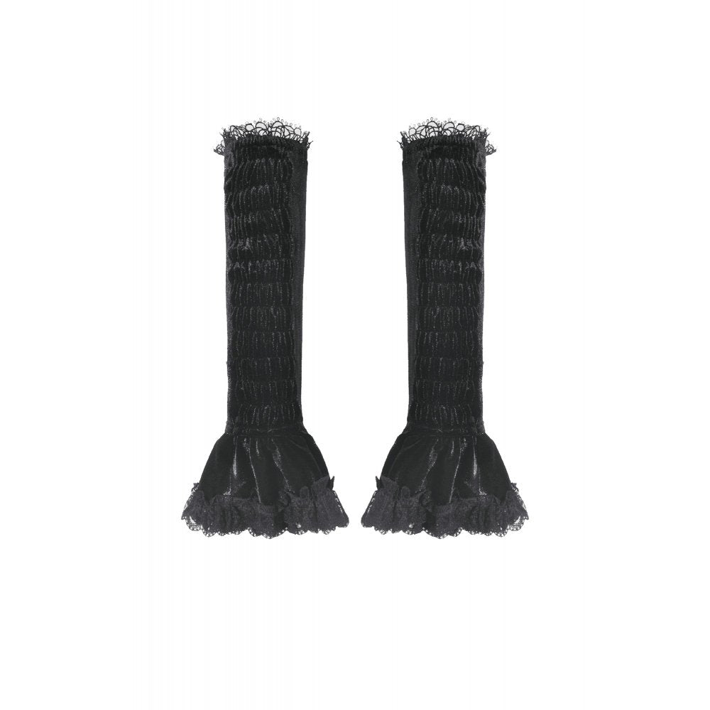 Dark in Love Victorian Arm Warmers Lillian Lace - Sleeve Detail - QHA UK