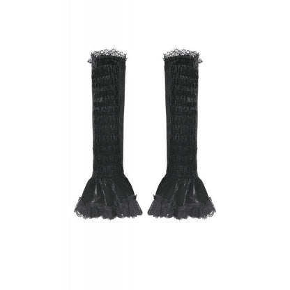 Dark in Love Victorian Arm Warmers Lillian Lace - Sleeve Detail - QHA UK