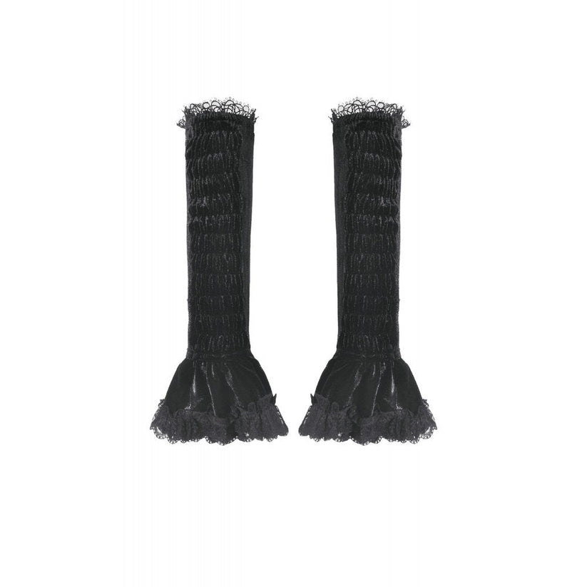 Dark in Love Victorian Arm Warmers Lillian Lace - Sleeve Detail - QHA UK