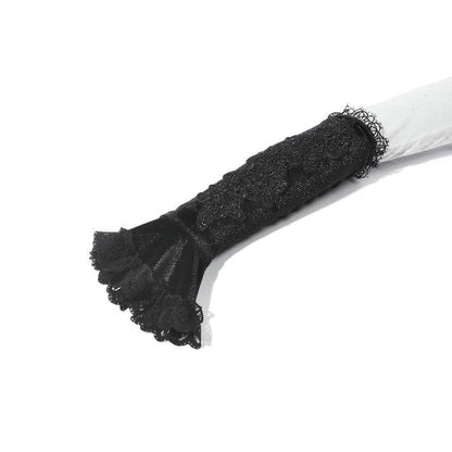Dark in Love Victorian Arm Warmers Lillian Lace - Sleeve Detail - QHA UK