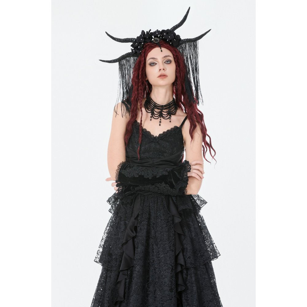Dark in Love Victorian Arm Warmers Lillian Lace - Sleeve Detail - QHA UK