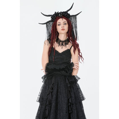 Dark in Love Victorian Arm Warmers Lillian Lace - Sleeve Detail - QHA UK