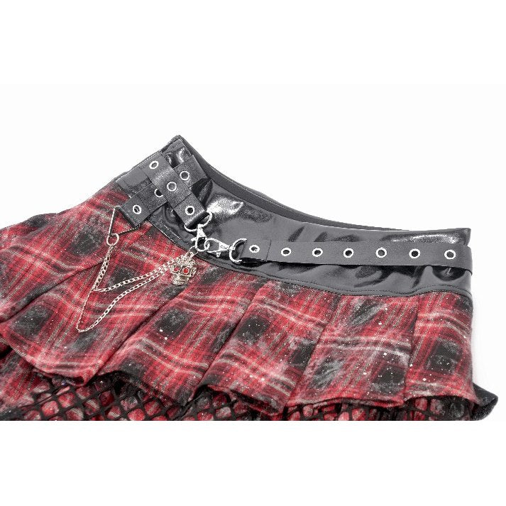 Dark in Love Layered Skirt Linnea Plaid Mesh UK 8-18 - QHA UK