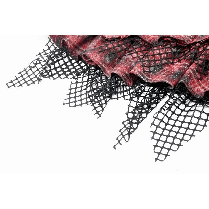 Dark in Love Layered Skirt Linnea Plaid Mesh UK 8-18 - QHA UK