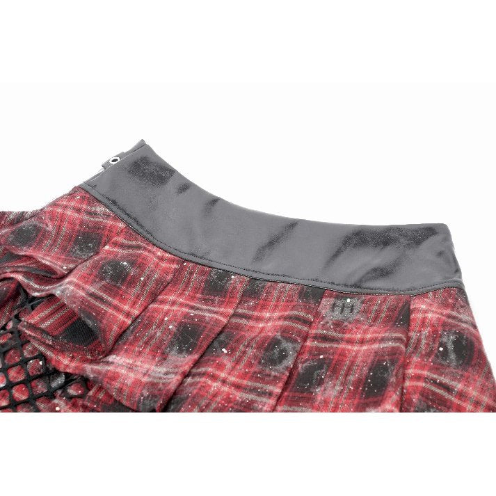 Dark in Love Layered Skirt Linnea Plaid Mesh UK 8-18 - QHA UK