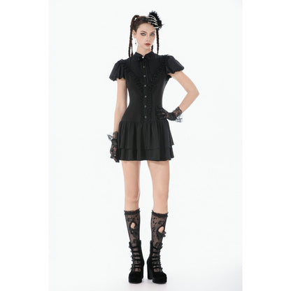 Dark in Love Lolita Dress Bow-Trim Lace UK 8-18 - QHA UK