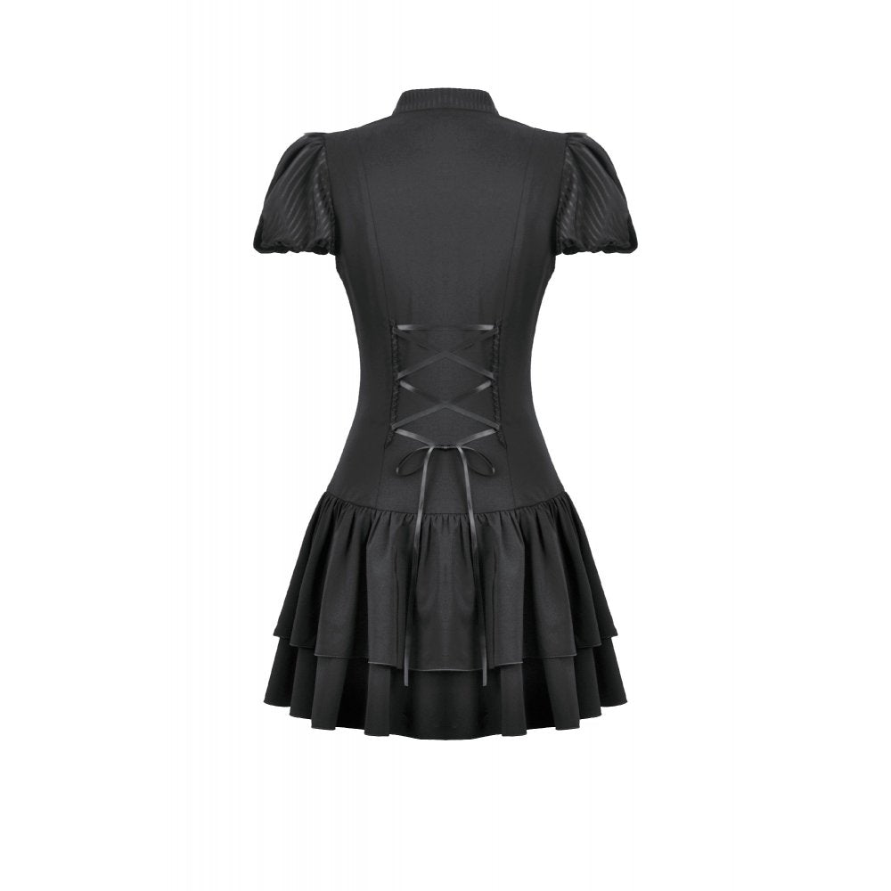 Dark in Love Lolita Dress Bow-Trim Lace UK 8-18 - QHA UK