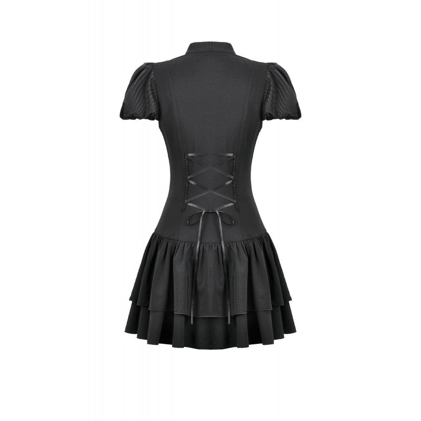 Dark in Love Lolita Dress Bow-Trim Lace UK 8-18 - QHA UK