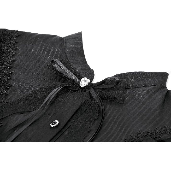 Dark in Love Lolita Dress Bow-Trim Lace UK 8-18 - QHA UK
