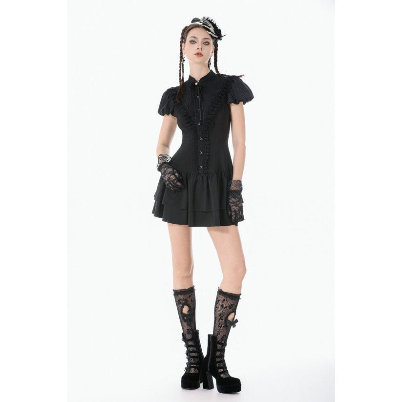 Dark in Love Lolita Dress Bow-Trim Lace UK 8-18 - QHA UK